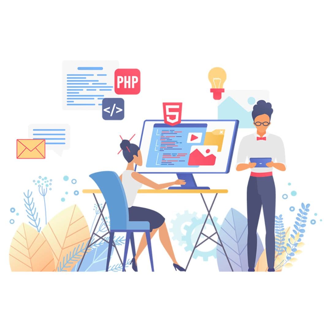 Web development team working on modern website design and development at Laser Web Maker