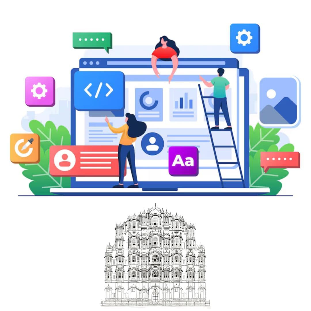 Web development team working on modern website design and development at Laser Web Maker