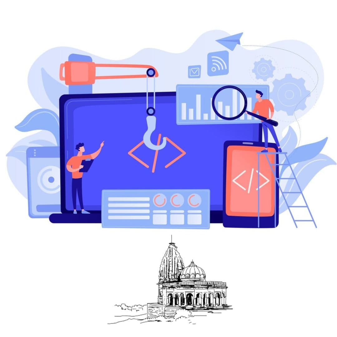 Top-Web-Development-Company-In-Bhopal Web development team working on modern website design and development at Laser Web Maker