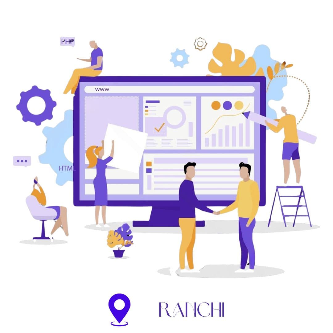 Top-Web-Development-Company-In-Ranchi Web development team working on modern website design and development at Laser Web Maker